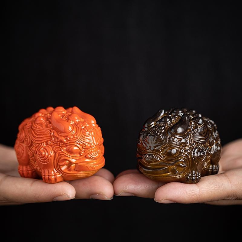 Unique Table Accessories - ของตกแต่งชุดน้ำชาเรซิ่นเปลี่ยนสี - รูปปั้นสิงโตจ้าวไฉ๋ขนาดเล็กน่ารัก อุปกรณ์เสริมชุดน้ำชาแบบกังฟู ของตกแต่งโต๊ะน้ำชาสุดพิเศษ ของขวัญ