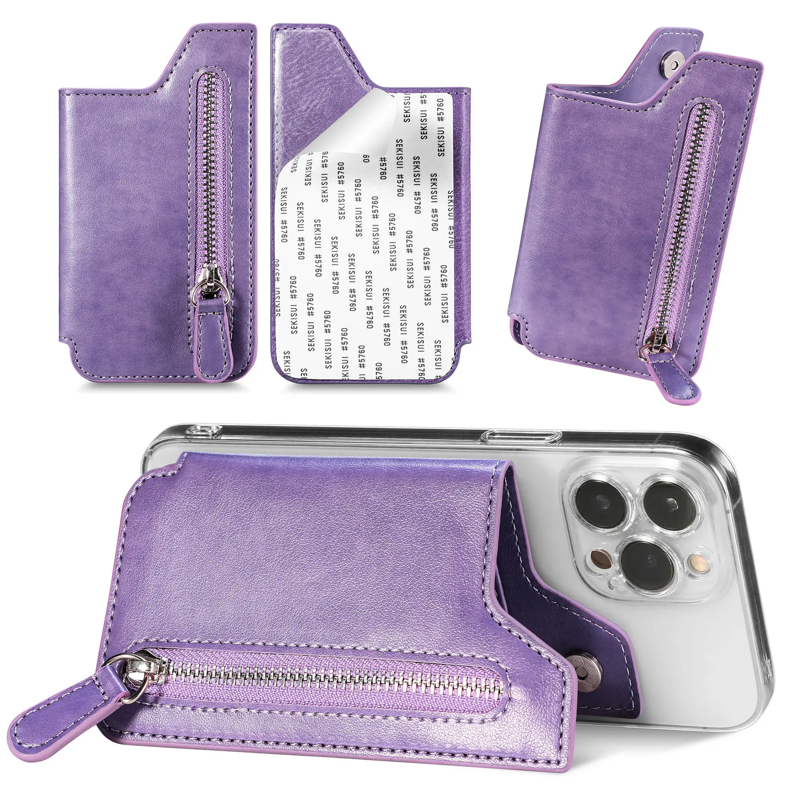 Oppo Tablet Accessories - เคสโทรศัพท์มือถืออเนกประสงค์มีช่องใส่บัตรแบบกระเป๋าสตางค์ที่ใส่โทรศัพท์สำหรับ iPhone Samsung Huawei Xiaomi OPPO
