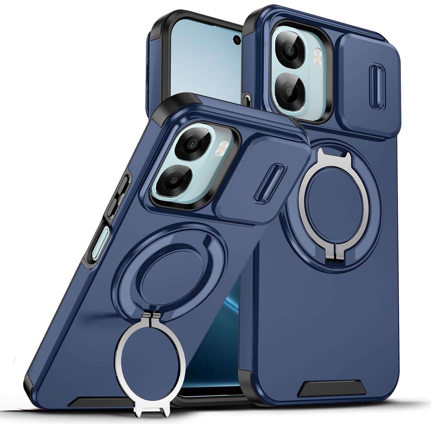 Oppo Tablet Accessories - เคสโทรศัพท์แบบมีเกราะป้องกันเลนส์กล้องเลื่อนได้ สำหรับ OPPO A6 4G 5G