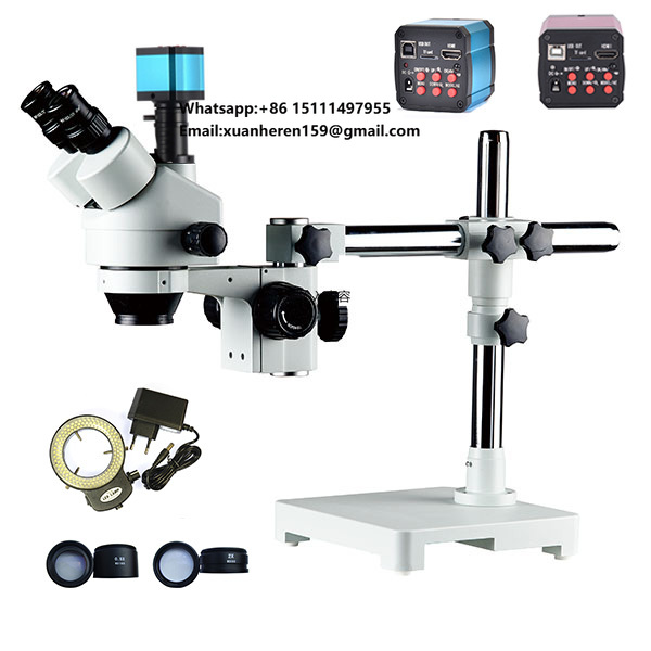 Mobile & Tablet Accessories - กล้องจุลทรรศน์สเตอริโอซูมแบบสามตา 3.5X -90X สำหรับตรวจสอบ PCB และโทรศัพท์มือถือ