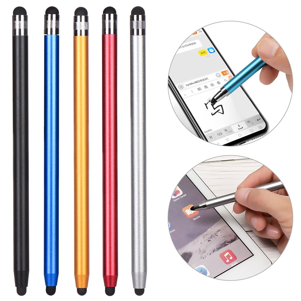 Drawing Tablet Pen Accessories - อุปกรณ์เสริมโทรศัพท์แท็บเล็ตที่มีความไวต่อน้ําหนักเบาปากกาวาดภาพสไตลัสแบบ Capacitive เคล็ดลับซิลิโคนคู่ปากกาหน้าจอสัมผัส