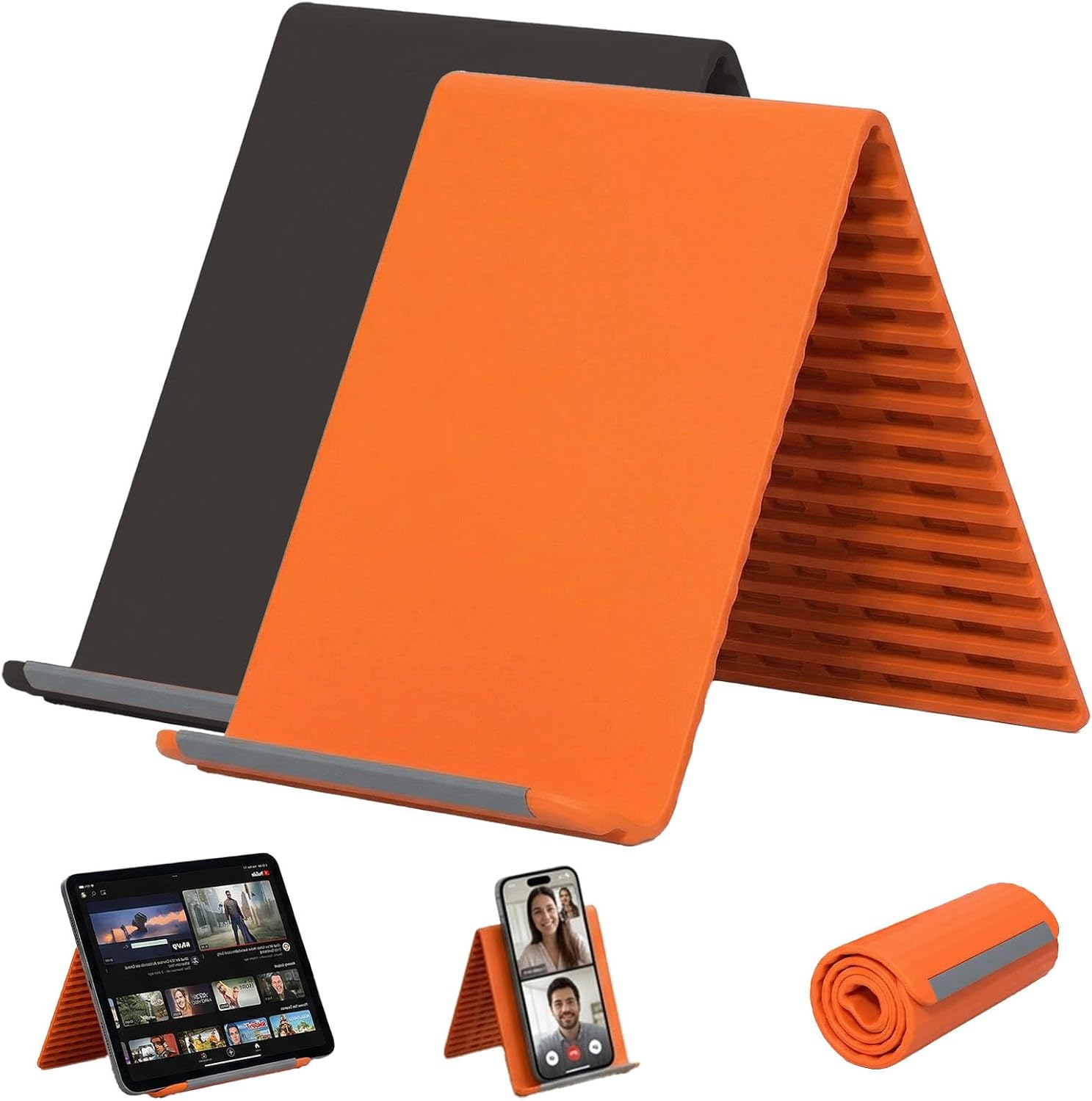 Tablet Phone Accessories - ที่วางโทรศัพท์มือถือซิลิโคนแบบพกพา ขาตั้งอเนกประสงค์ ปรับงอได้ตามต้องการ ปรับมุมได้หลายทิศทาง ขาตั้งแท็บเล็ตสำหรับวางบนโต๊ะ