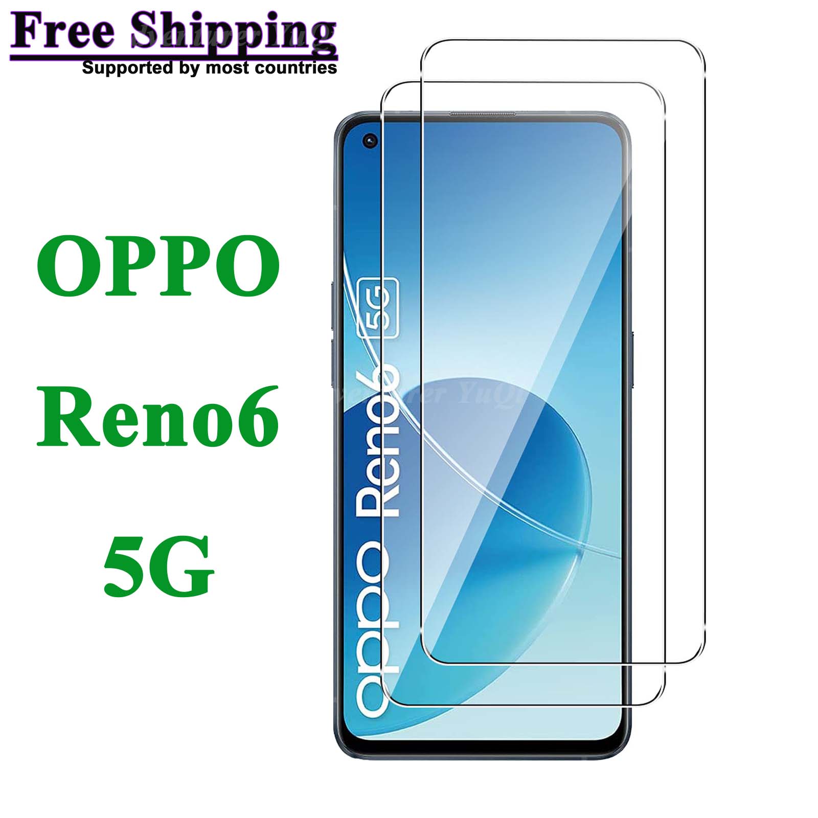 Oppo Tablet Accessories - ตัวป้องกันหน้าจอสําหรับ OPPO Reno6 5G, กระจกนิรภัยอลูมิเนียมสูง HD