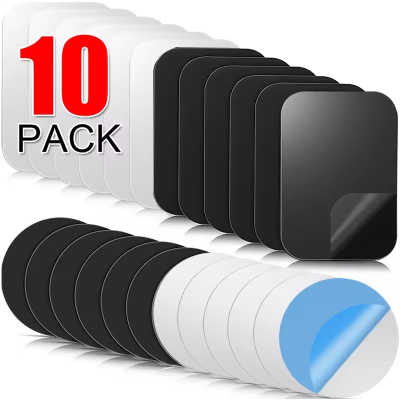 Tablet Phone Accessories - แผ่นโลหะแม่เหล็กบางสำหรับที่วางโทรศัพท์ในรถยนต์ แผ่นเหล็กอเนกประสงค์ สติ๊กเกอร์แม่เหล็กสำหรับแท็บเล็ต โต๊ะทำงาน และที่วางโทรศัพท์มือถือ