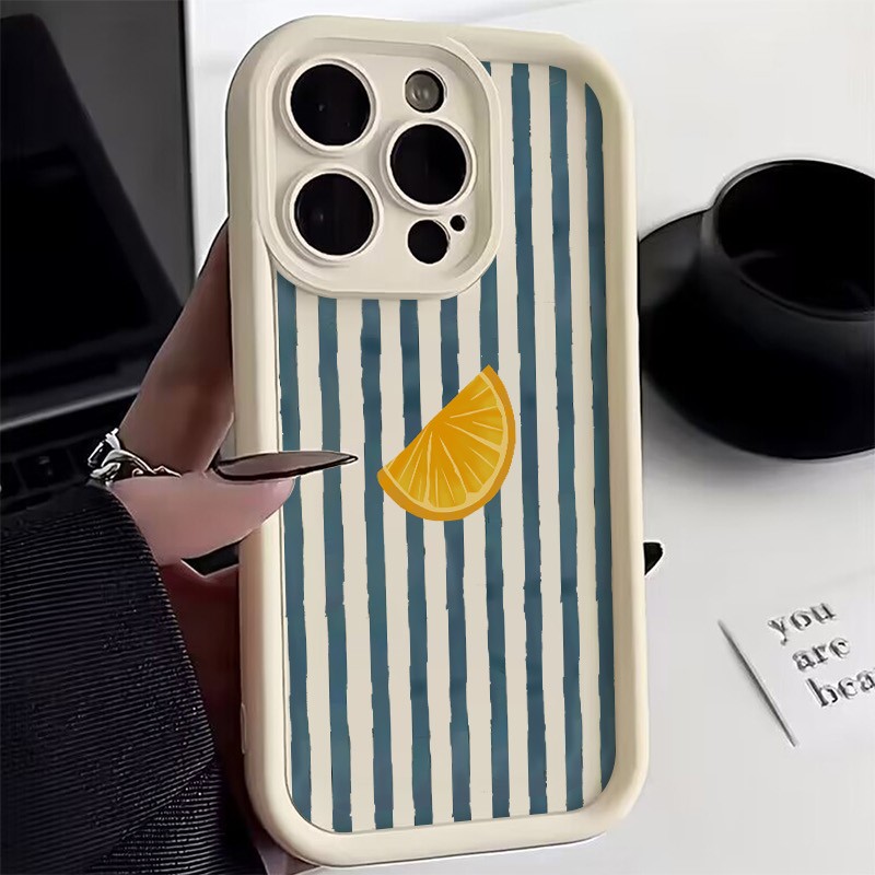 Apple Iphone 15 Pro Max - เคสโทรศัพท์ลายเลมอนสไลซ์สำหรับ iPhone 17 16 15 14