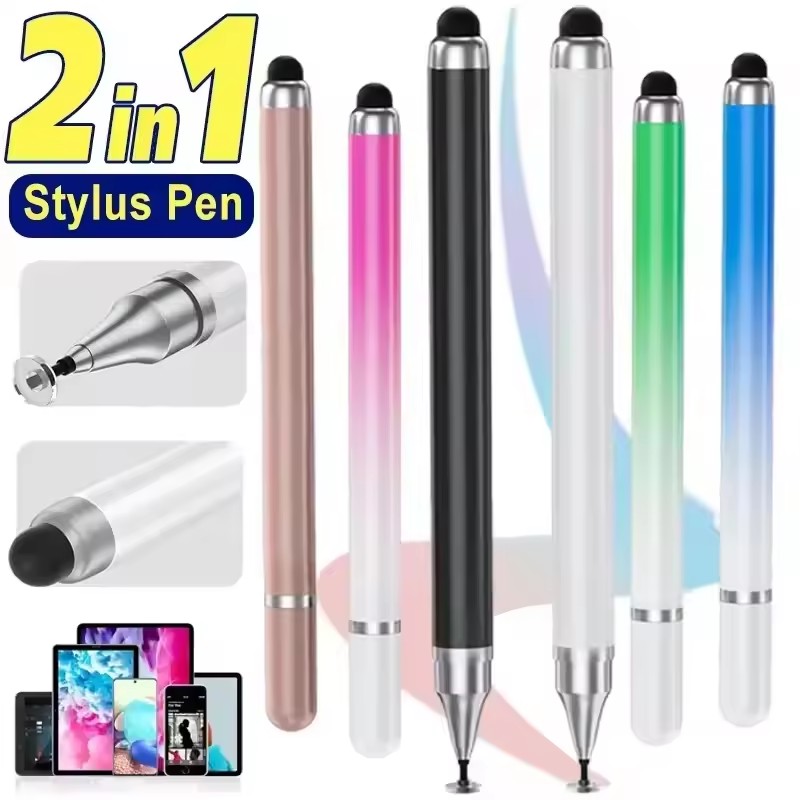 Useful Tablet Accessories - ปากกาสไตลัสอเนกประสงค์ 2 in 1 สำหรับแท็บเล็ต โทรศัพท์มือถือ