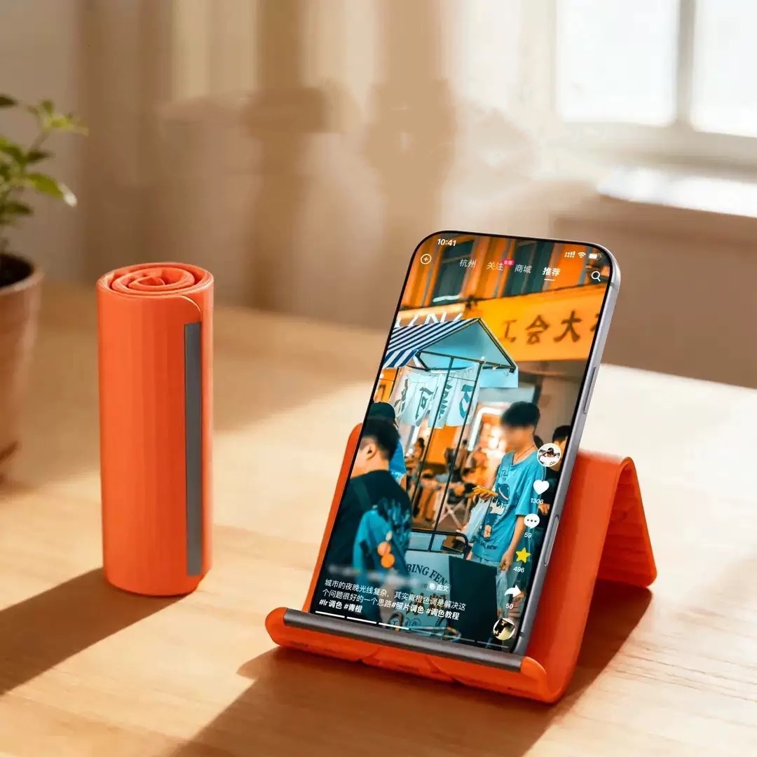 Tablet Phone Accessories - ขาตั้งโทรศัพท์แบบพกพาซิลิโคนสำหรับวางบนโต๊ะ แท็บเล็ต แล็ปท็อป ดีไซน์สร้างสรรค์ ยืดหยุ่น พับได้