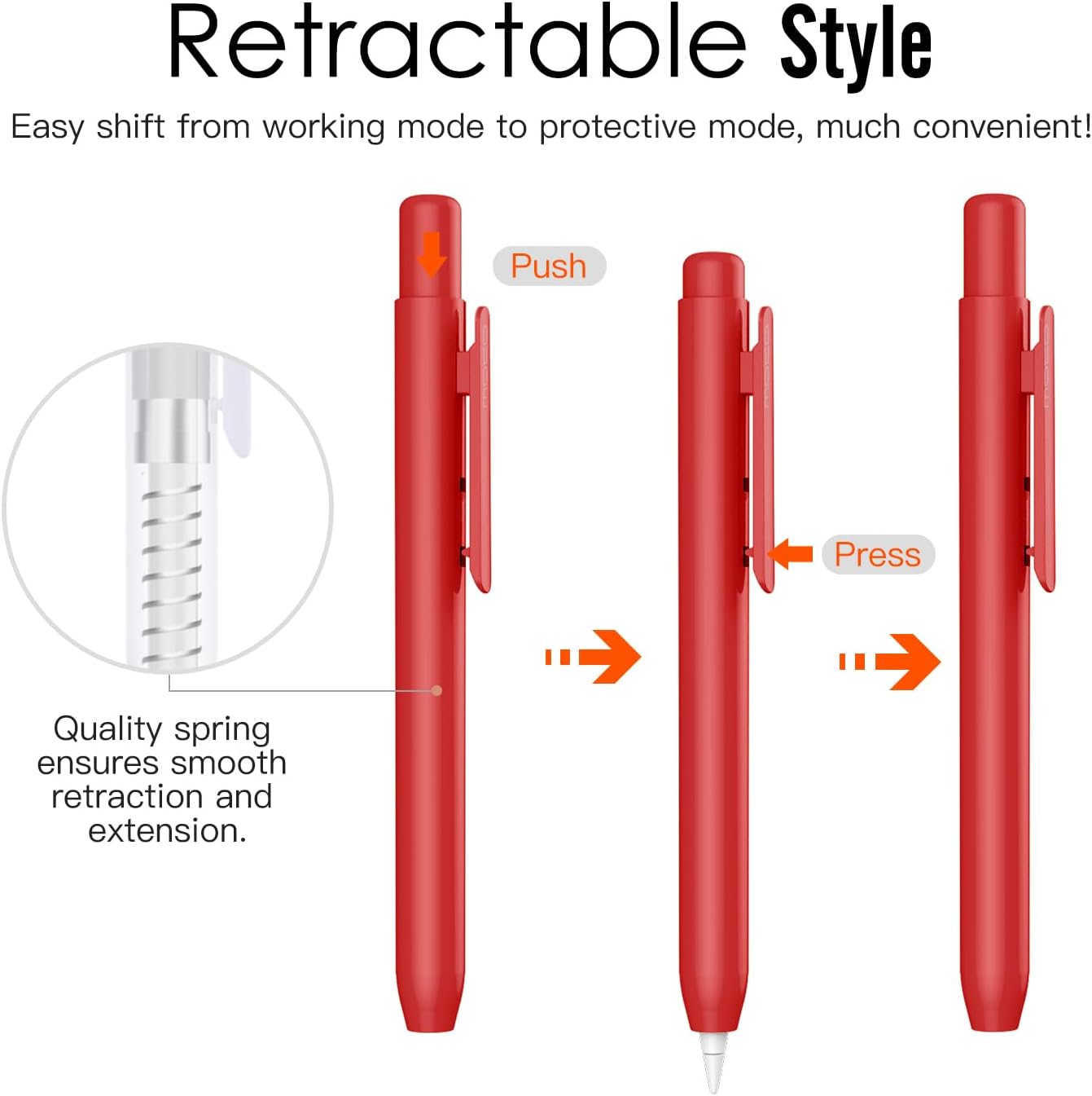 เคสแบบยืดหดได้สำหรับแอปเปิ้ลเพ - Tablet Pencil Accessories บทวิจารณ์และราคา