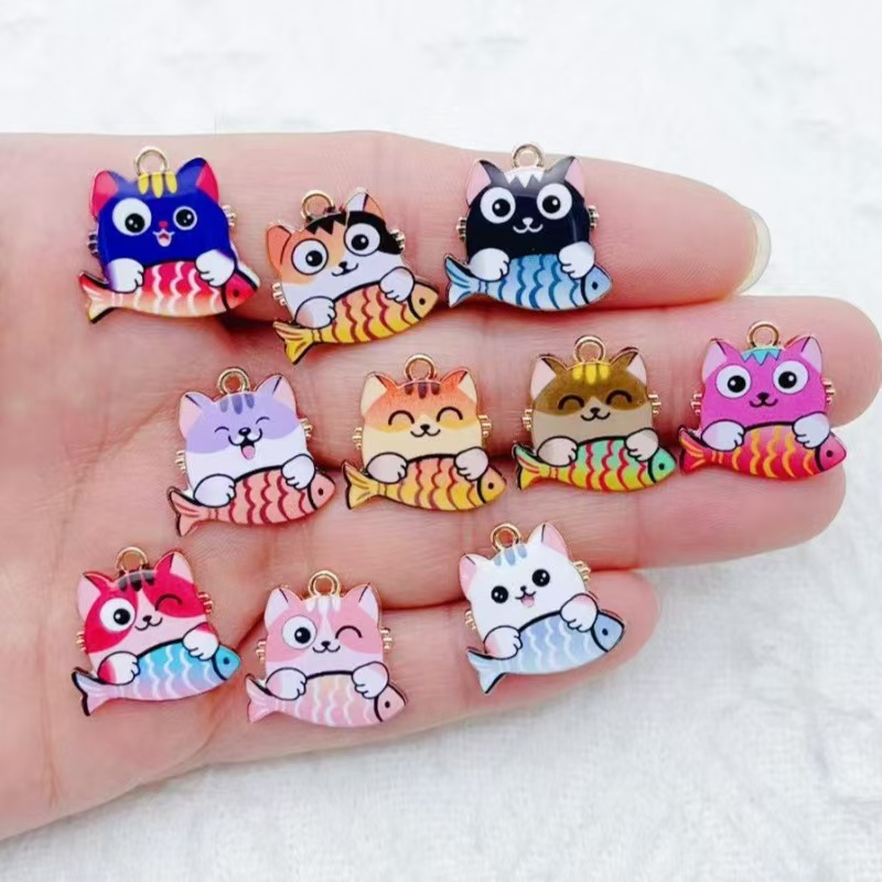 จี้โลหะผสมลายการ์ตูนแมวน่ารักก - Mobile & Tablet Accessories บทวิจารณ์และราคา