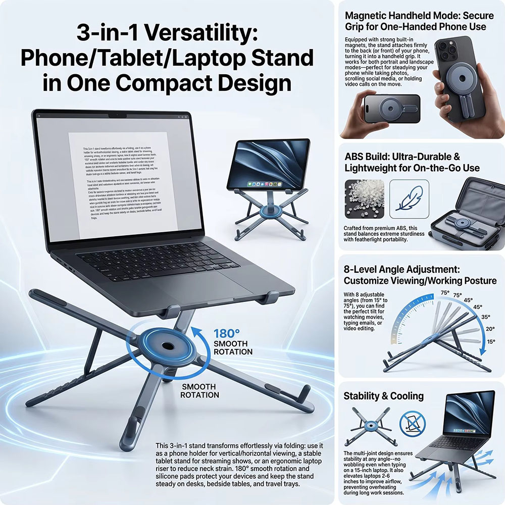 ที่วางโทรศัพท์แม่เหล็กแบบพกพาแ - Tablet Phone Accessories บทวิจารณ์และราคา